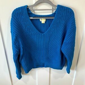 Maeve by Anthropologie v-neck sculptured pullover sweater